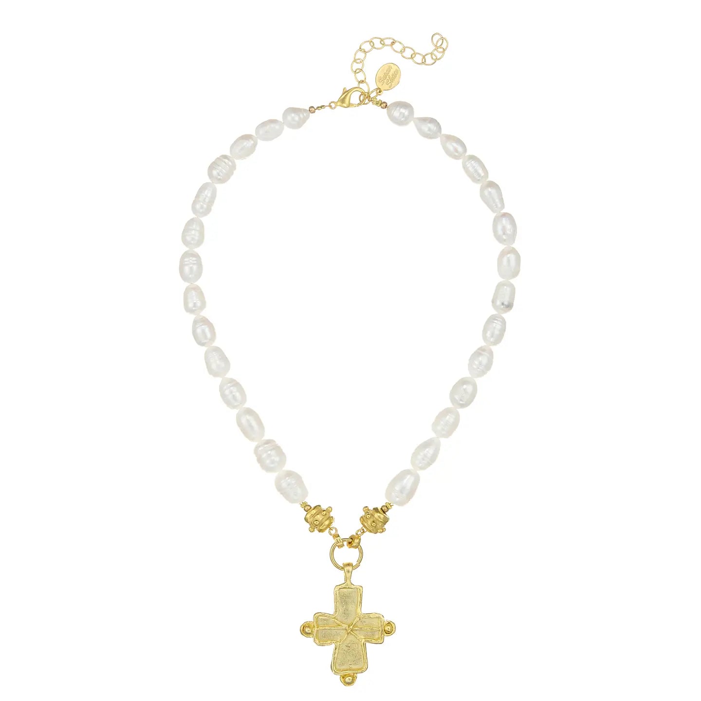 CROSS PEARL NECKLACE