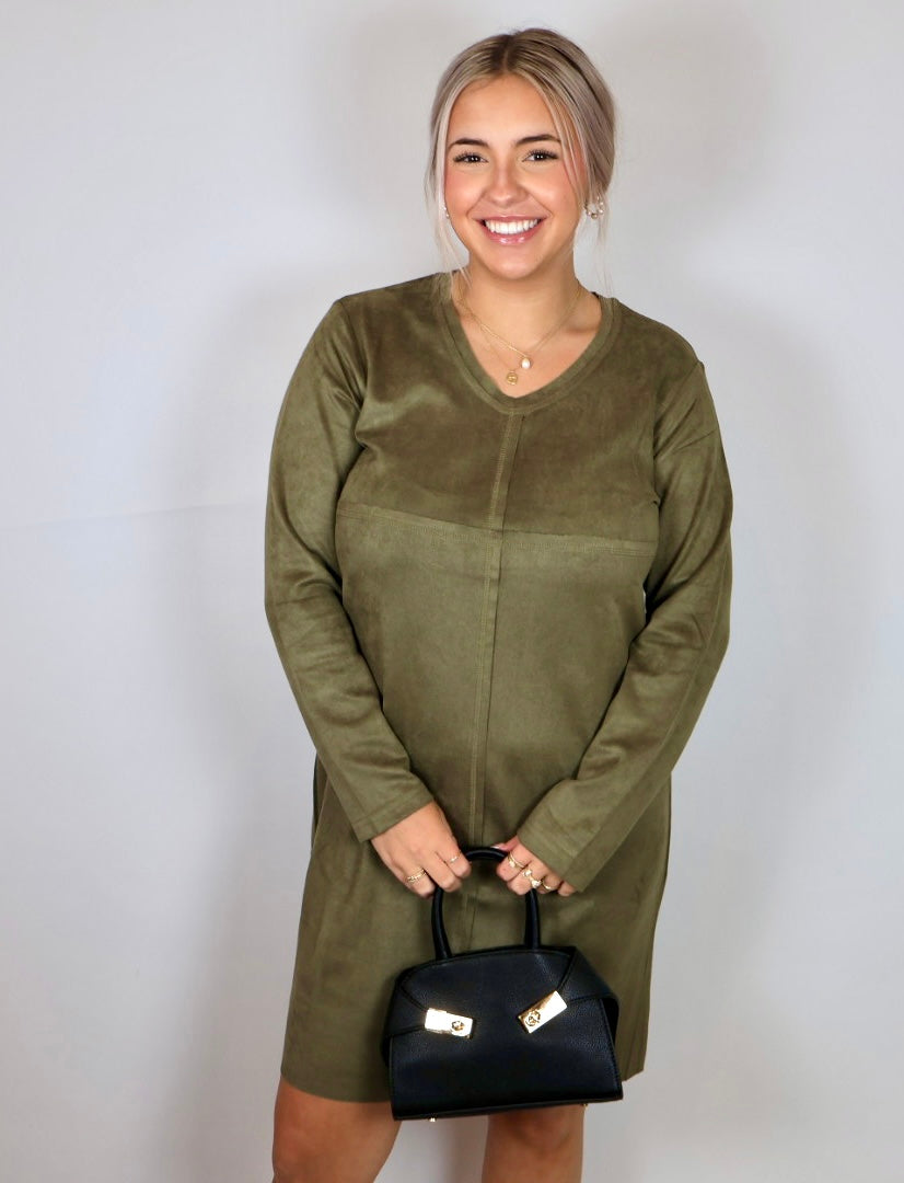 ESME DRESS - OLIVE GREEN