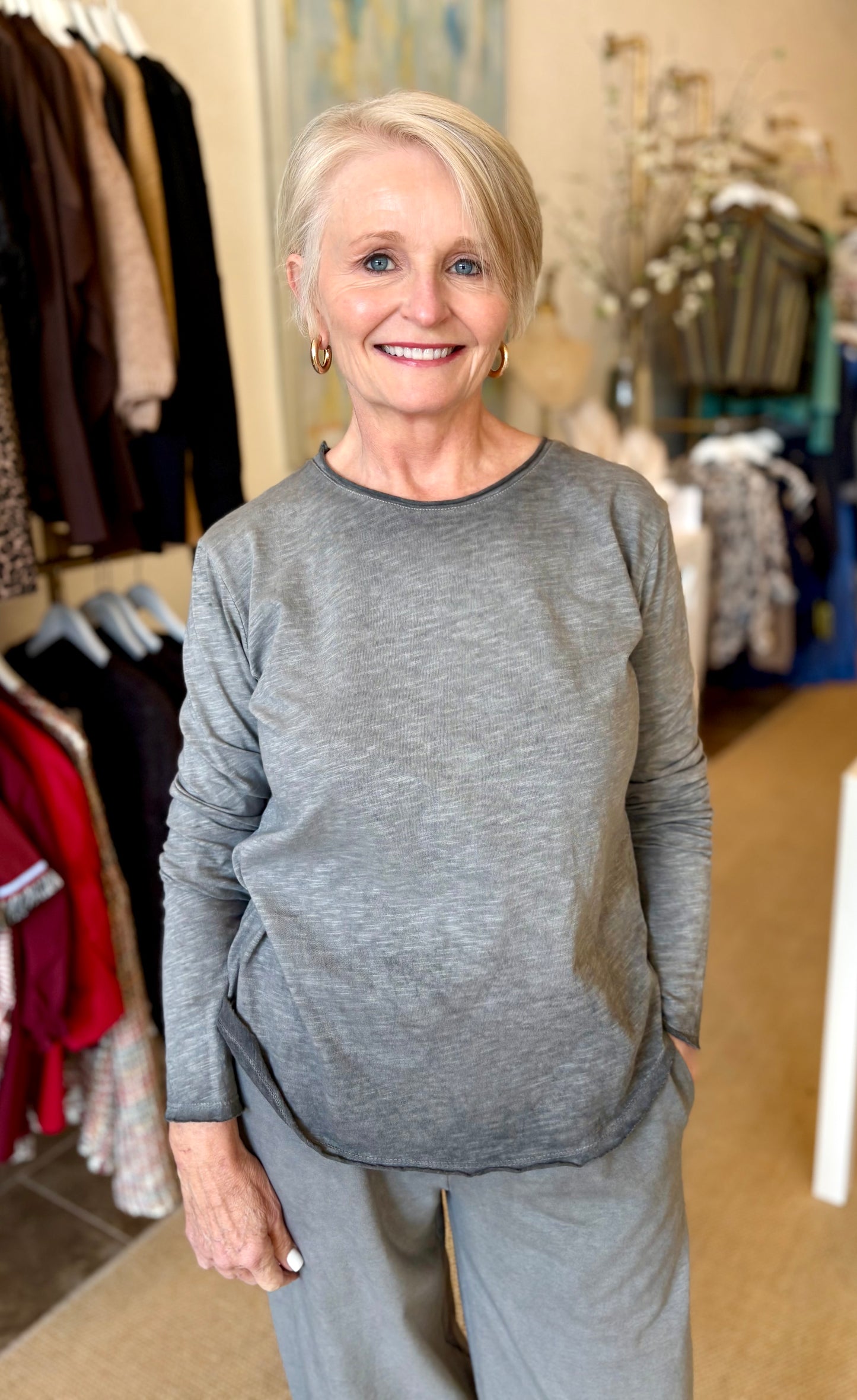 JAVIERA TOP - ANTHRACITE