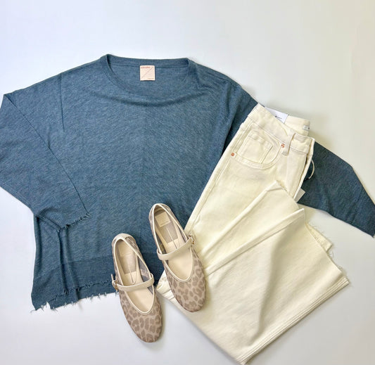 PRESTON SWEATER - LT. DENIM