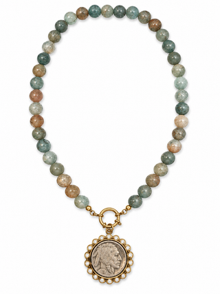 GREEN BUFFALO STONE NECKLACE