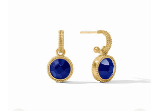 FLEUR-DE-LIS HOOP & CHARM EARRING