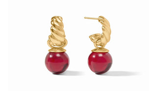 RAVELLO HOOP AND CHARM EARRINGS