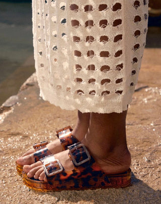 JULIO SANDALS TORTOISE VINYL