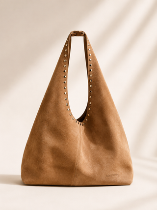 HAILEY SUEDE SHOULDER BAG - BLONDE