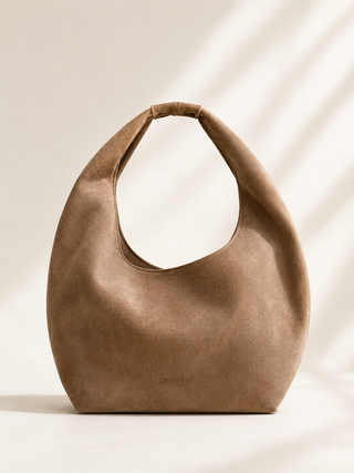 MINI MONACO SHOULDER BAG - SUEDE BLONDE