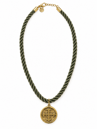 OLIVER ROPE CHAIN CROSS COIN NECKLACE