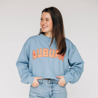 AUBURN GINGHAM MOCKNECK