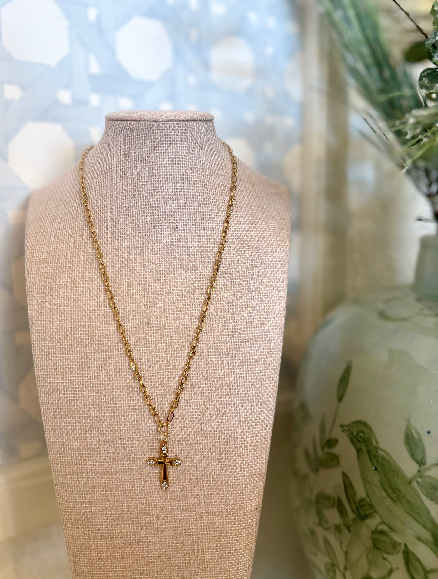 CZ CROSS NECKLACE