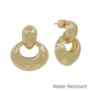 GOLD TWO DROP EARRINGS