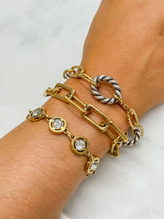 DARBI SQUARE LINK BRACELET