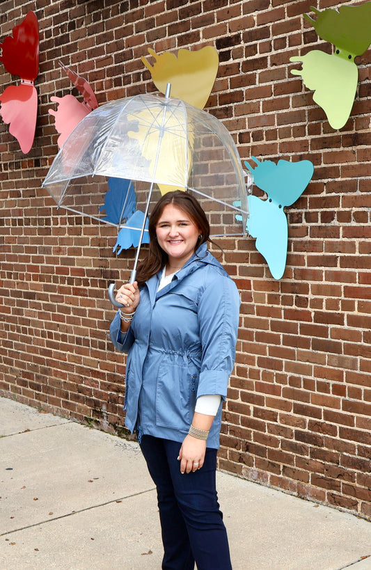 PERRY RAIN COAT - CADET BLUE