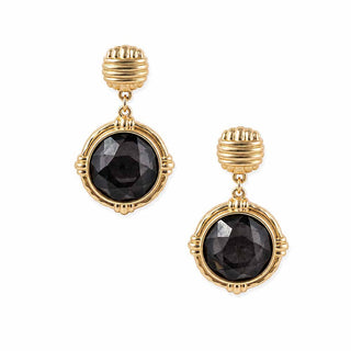 GOLD AND BLACK EARRINGS