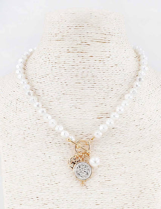 PEARL AND COIN NECKLACE