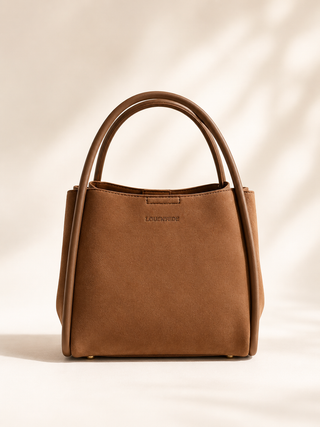 STEFFIE SUEDE MINI TOTE BAG - HONEY