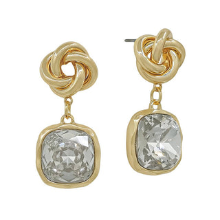 CRYSTAL KNOTTED EARRINGS