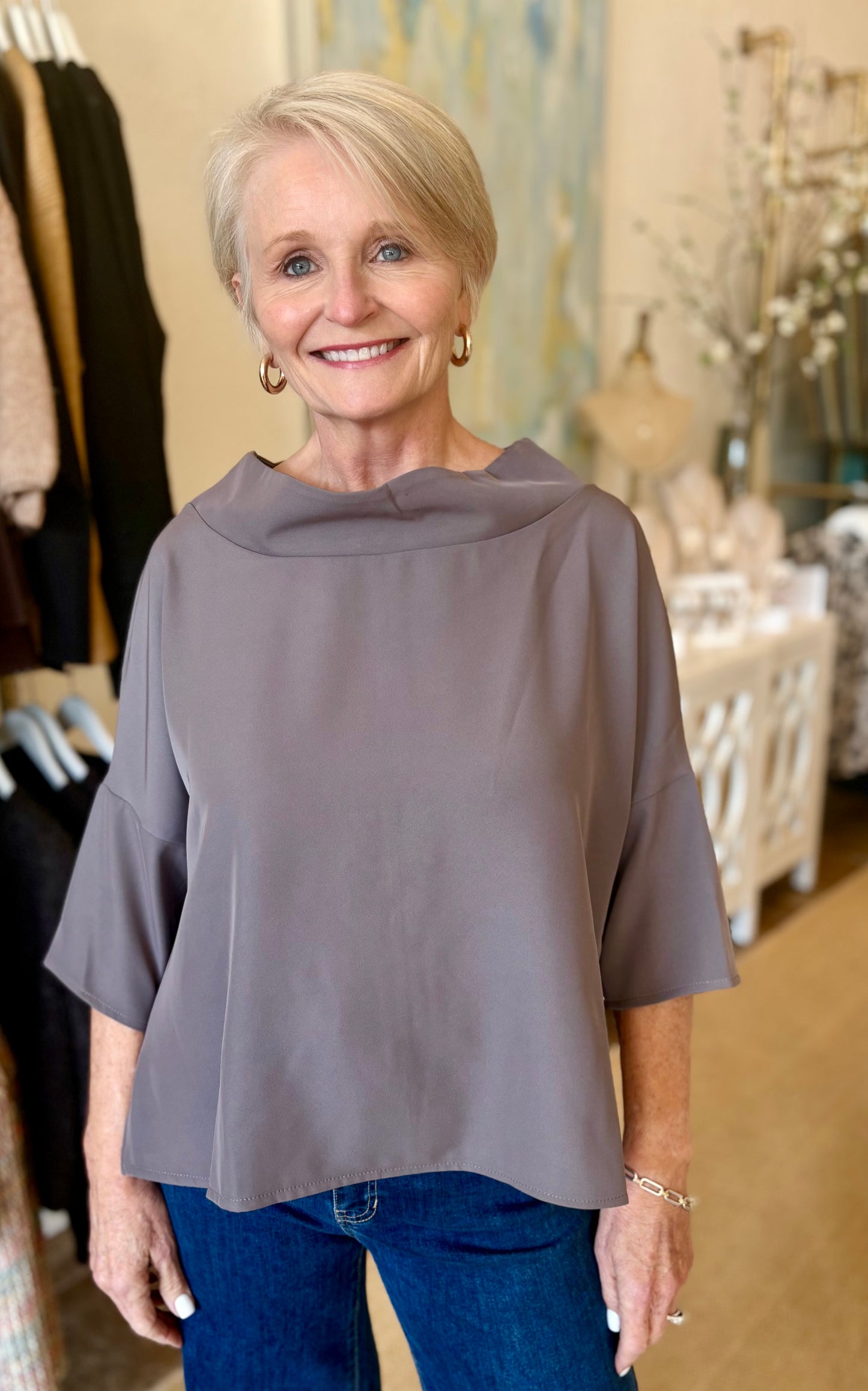 AUDREY TOP - GREY
