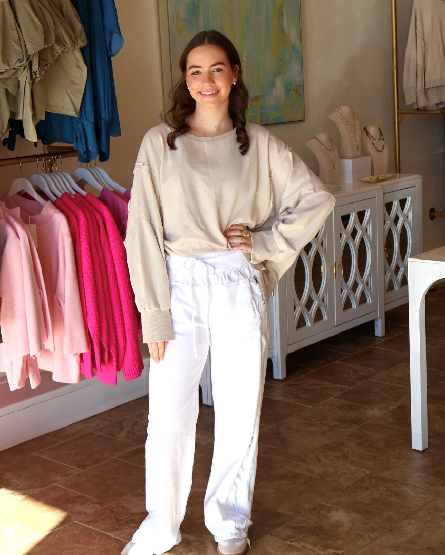 OLIVIA PANTS - WHITE