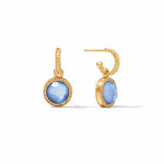 FLEUR-DE-LIS HOOP ANS CHARM EARRING