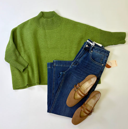 HATTIE SWEATER - WINTER GREEN