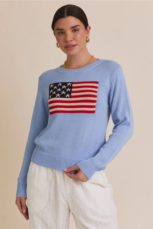 USA SWEATER- BLUE