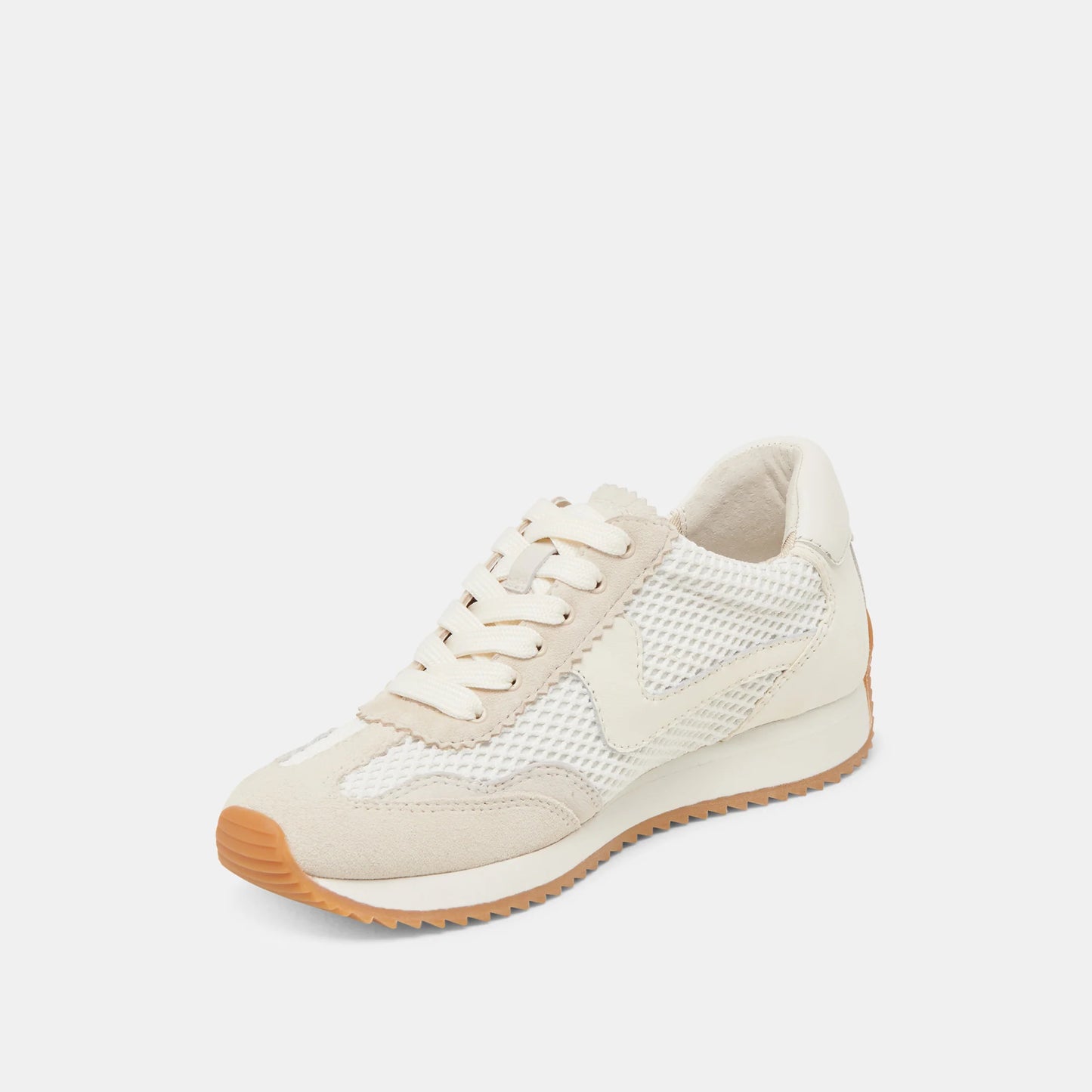 B.NTCD MESH WHITE WOVEN SNEAKERS