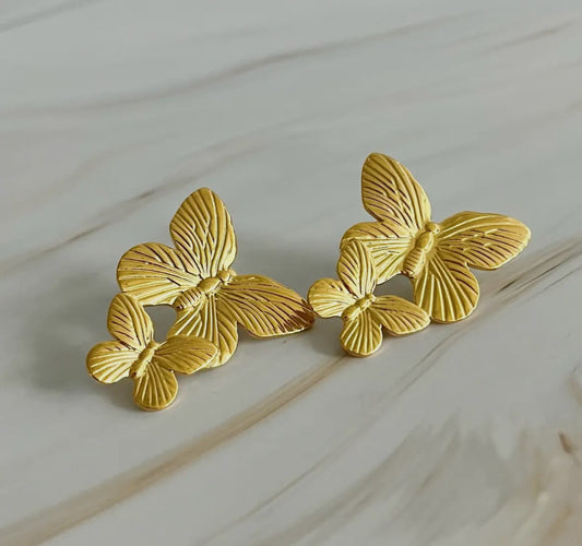 VINTAGE BUTTERFLY DUO EARRINGS