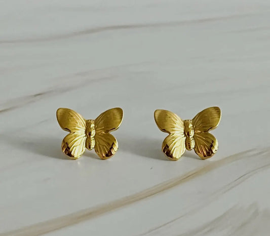 VINTAGE BUTTERFLY SOLO STUD EARRINGS