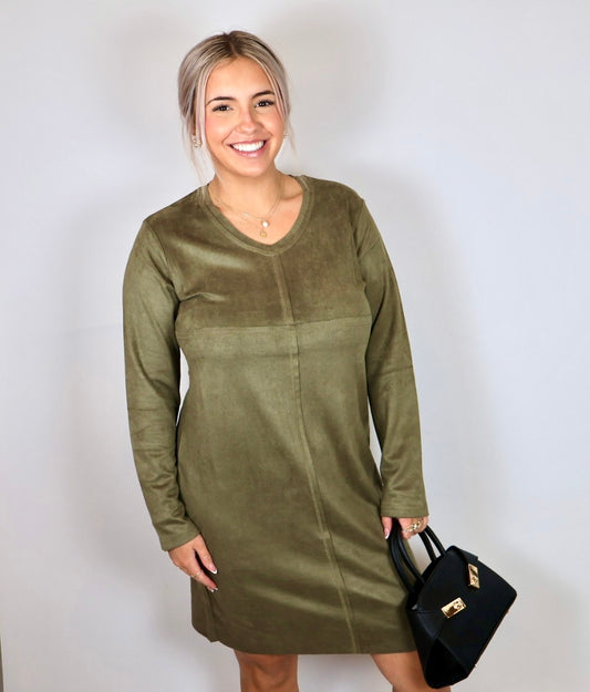 ESME DRESS - OLIVE GREEN