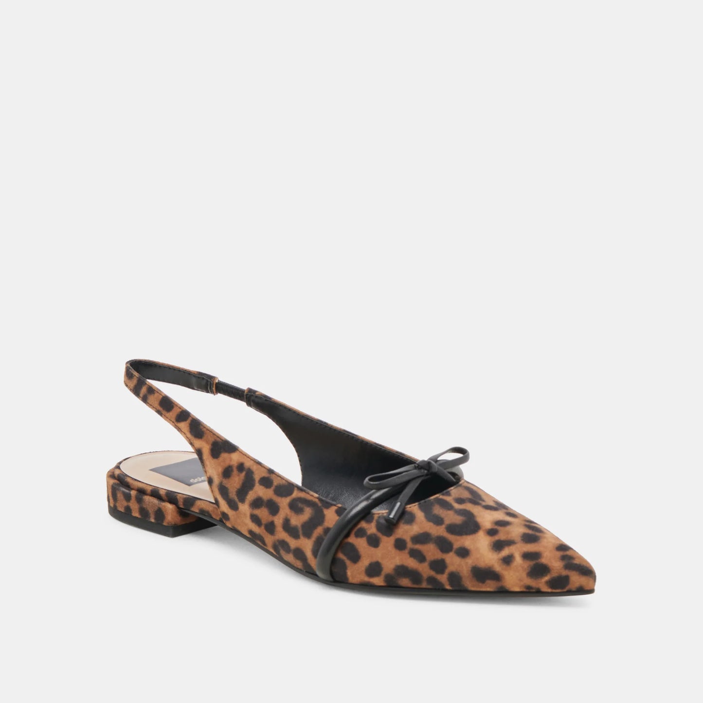 PAYGE LEOPARD SUEDE SLINGBACK FLAT