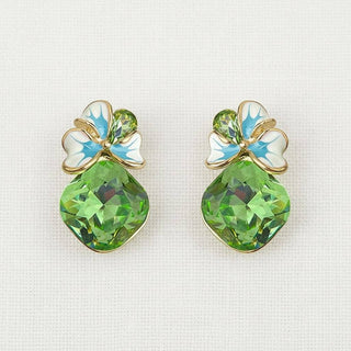 FLORAL GREEN EARRINGS