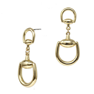 GOLD HORSE BIT EARRING
