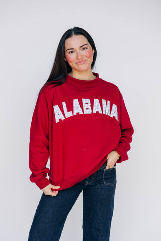ALABAMA GINGHAM MOCKNECK