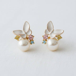 PEARL BUTTERFLY EARRINGS