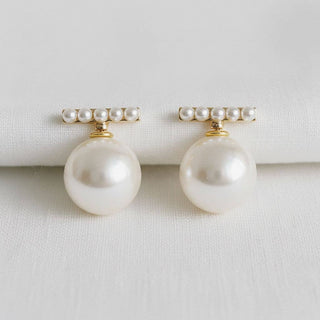 GEOMETRIC PEARL EARRINGS