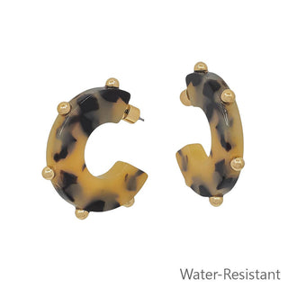 TORTOISE ACRYLIC HOOPS
